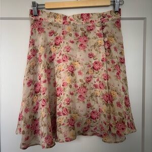 Vintage A-Line Floral Skirt